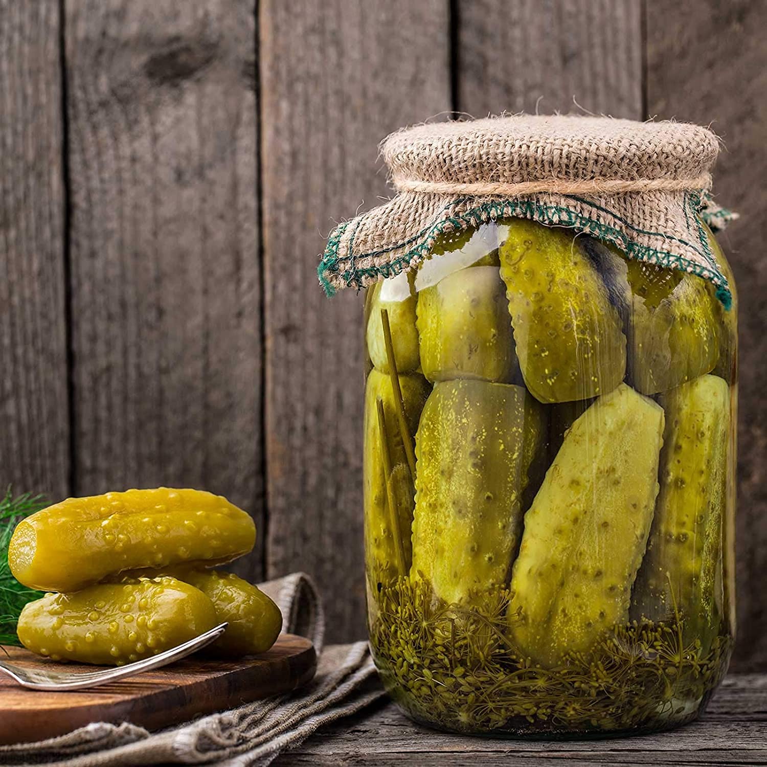 Feelopie Piramal Glass Jar 2000 ml Round pickle Jars for kitchen home storage Transparent airtight Glass Containers for Kitchen